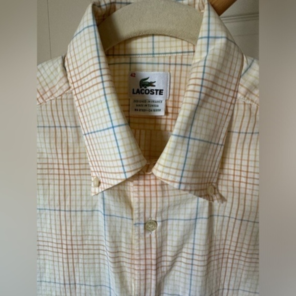 Gifted— Lacoste Button Down Shirt, 42 - Picture 3 of 4